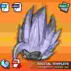 Gohan SSJ Beast Wig - Pepakura 3D Template