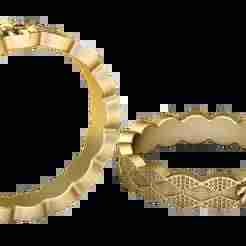 Gold Flower Ring 3D printable model