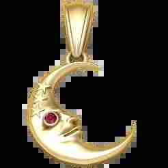 Gold Moon Pendant