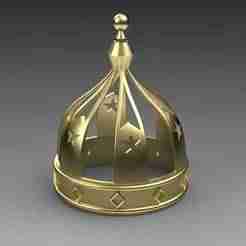 Golden Crown with Star Cutouts