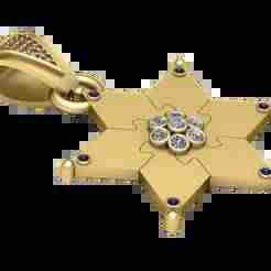 Golden Star Puzzle Pendant 3D Printable Model