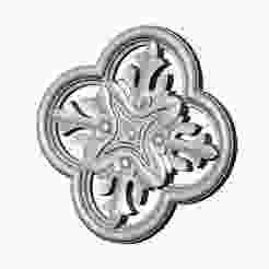 Gothic clover frame floral carving rosette relief ornament 3D print model