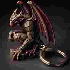 Gothic Gargoyle Keychain