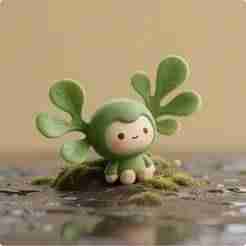 Green Leaf Doll Keychain