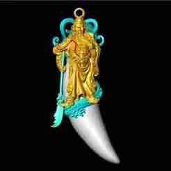 Guan Yu pendant - Dragon pendant - Tiger nails - Tiger fang