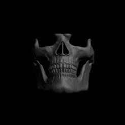 Half Skull Mask STL – Horror Cosplay, Halloween, Post-Apocalyptic, Skeleton Face 3D Print