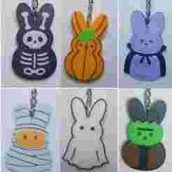 Halloween Marshmallow Bunny – Keychain & Earring Set No AMS needed