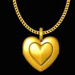 Heart Charm STL 3D Model for 3D Printing