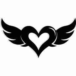 heart with wings forming the shape of an infinity symbol 3 - 2D/3D Wall Art STL+SVG For CNC Router, Plasma, Waterjet, Laser & 3D Printer