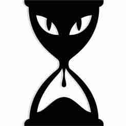 hourglass where the sand flows upward into glowing eyes 1 - 2D/3D Wall Art STL+SVG For CNC Router, Plasma, Waterjet, Laser & 3D Printer