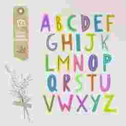 INLINE ALPHABET Keychain  -  Same Layer