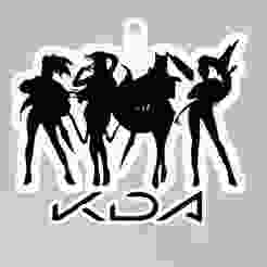 KDA LEAGUE OF LEGENDS SILHOUETTE KEY RING