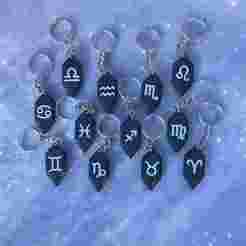 KEY CHAIN / KEY CHAINS : ZODIACAL CRYSTALS