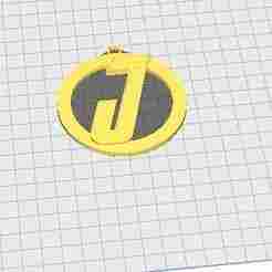 Key ring letter J advengers type