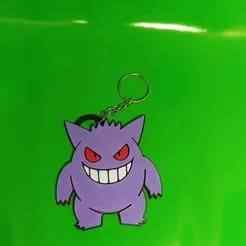 keychain - gengar -pokemon - ghost -fan