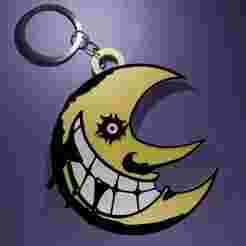 Keychain / Pendant - Soul Eater Moon in 3 Colors per layer