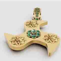 lily flower pendant 3D printable model