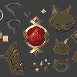 Lyney Genshin Impact  prop cosplay set 3d model (stl file) for printing