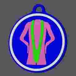 Mankini/Borat String Allowed - Traffic Sign - Keychain