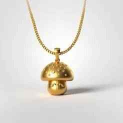 mashroom pendant charm