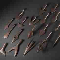 Medieval arrowheads set