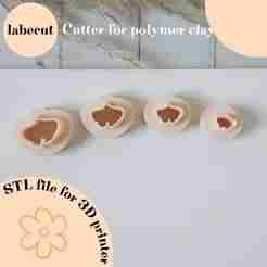 Mini Ginkgo detailed polymer clay cutter