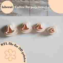Mini Witch Hat polymer clay cutter