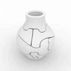 Modular Puzzle Vase 3D Printable Model