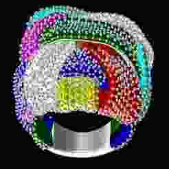 Multicolor Diamond Cocktail Ring