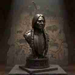 Native Warrior Bust – 3D Printable Sculpture