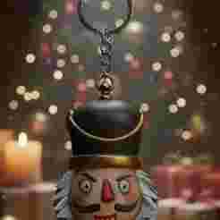 Nutcracker Head Keychain - Crackshot Winter Soldier - Fortnite - Ready to Print