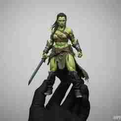 Ogre Warrior Woman - Fantasy 3D Model for Printing