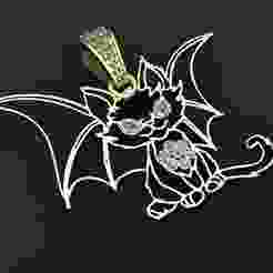 openwork bat pendant 3d printable model