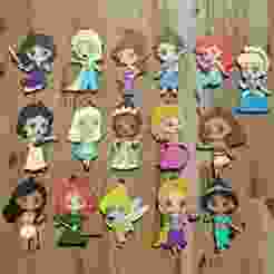 PACK 16 KEYCHAINS / KEYCHAIN DISNEY PRINCESSES (STL AND 3MF)