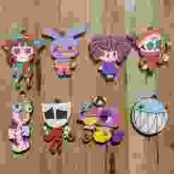 PACK 8 KEYCHAINS / KEYCHAIN DIGITAL CIRCUS (STL AND 3MF)