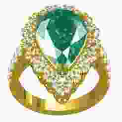 Pear Shape Micro Prong Set Engagement Ring