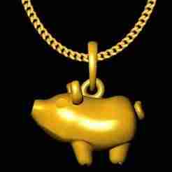 pig pendant charm