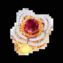 Printable 3D jewelry model of Lady diamond ring