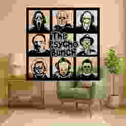 Psycho Bunch Halloween - Wall Art Multicolor