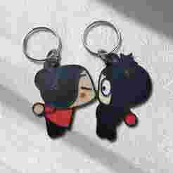 Pucca and Garu' Couple Key Rings
