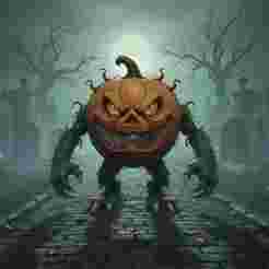 Pumpkin Monster Halloween Character