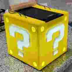 Question Mark Mario Cube Candy Caddy