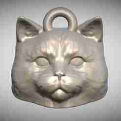 Ragdoll dog head key ring for 3D printing