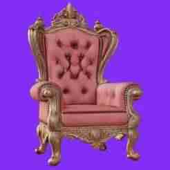 Regal Baroque Throne Chair