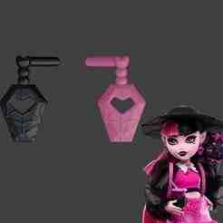 Replacement Earrings for Monster High Draculaura Core Refresh Monster Ball Doll