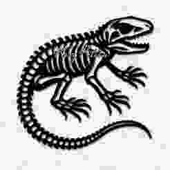 Reptile Lizard Skeleton Wall Art Home Decor