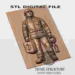 Rescue Medic – Emergency Bas Relief – 3D STL Model
