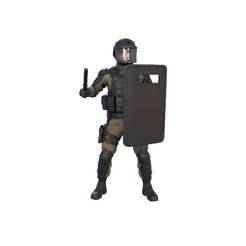 Riot Police Officer with Shield & Baton 3D Model