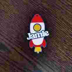 Rocket name tag - Jamie