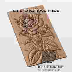 Rose – Decorative Botanical – 3D STL Model